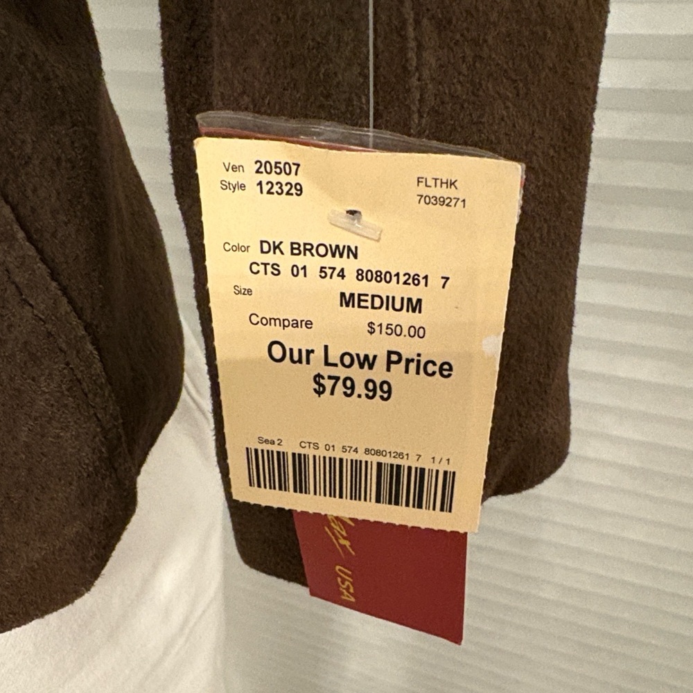Brown Suede Women's Jacket - Picture 6 of 6